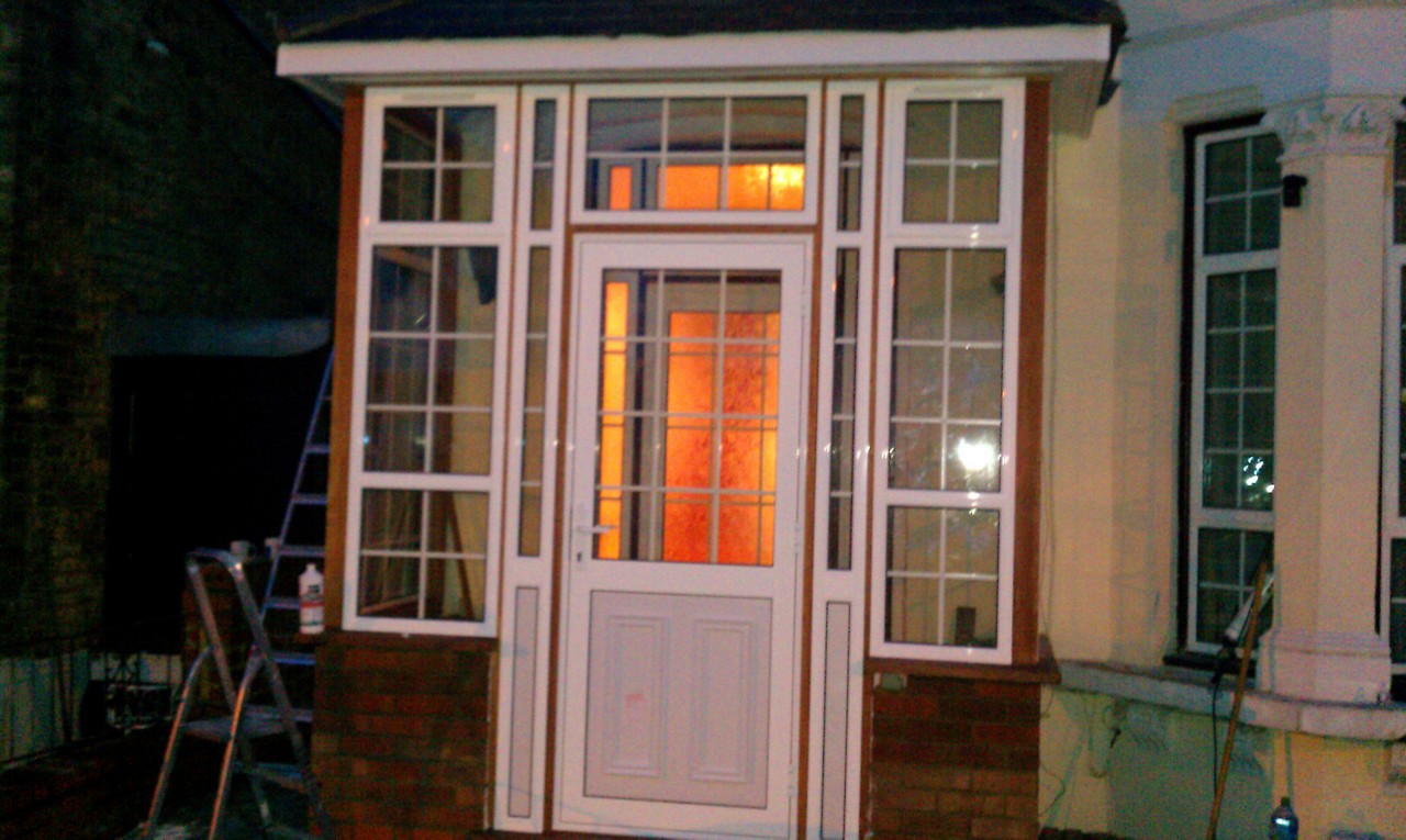 uPVC porch with Georgian bar glazing installed in Richmond